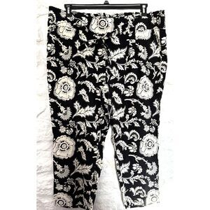 Calligraphie Linen Blend Paperbag Waist Pull On Pants with Ties Plus size 3X